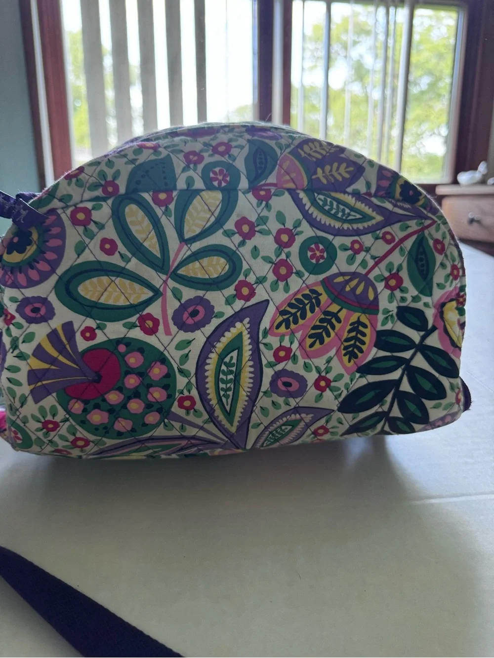 Vera Bradley Viva La Vera Quilted Floral LAPTOP Backpack Purple Green Yellow